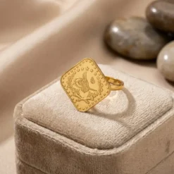 22K Heritage Leera Coin Ring - 4.78g - Sultan Gold - خاتم ليرة ذهب تراثي عيار 22 - 4.78 غرام - ذهب السلطان