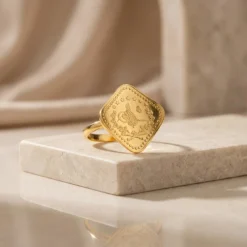 22K Heritage Leera Coin Ring - 5.48g - Sultan Gold - خاتم ليرة ذهب تراثي عيار 22 - 5.48 غرام - ذهب السلطان