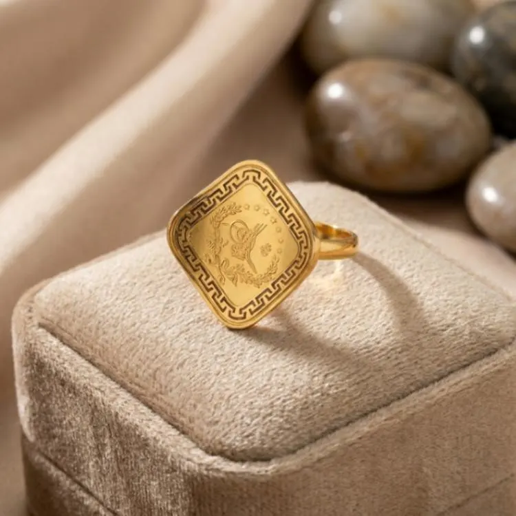 22K Heritage Leera Coin Ring - 8.27g - Sultan Gold - خاتم ليرة ذهب تراثي عيار 22 - 8.27 غرام - ذهب السلطان