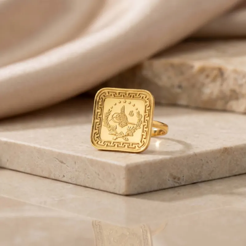 22K Heritage Leera Coin Ring - 9.85g - Sultan Gold - خاتم ليرة ذهب تراثي عيار 22 - 9.85 غرام - ذهب السلطان