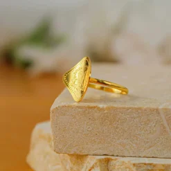 22K Heritage Rhombus Half Lira Ring - 5.44g - Sultan Gold - خاتم نصف ليرة معين ذهب عيار 22 - 5.44 غرام - ذهب السلطان