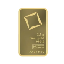 24K Fine Gold Investment Bar 999.9 - 2.5g - Sultan Gold - سبيكة ذهب سويسري عيار 24 نقاء 999.9 - 2.5 غرام - ذهب السلطان