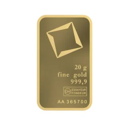 24K Fine Gold Investment Bar 999.9 - 20g - Sultan Gold - سبيكة ذهب سويسري عيار 24 نقاء 999.9 - 20 غرام - ذهب السلطان