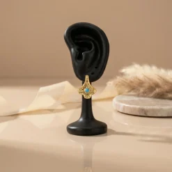 21K Turquoise Heritage Royal Gold Ring - 70.48g - Sultan Gold - خاتم ذهب ملكي تراثي بحجر الفيروز عيار 21 - 70.48 غرام - ذهب السلطان