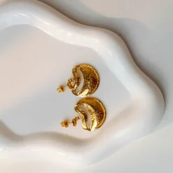 21K Crescent Arc Statement Gold Necklace - 48.21g - Sultan Gold - عقد هلالي ذهب فاخر عيار 21 - 48.21 غرام - ذهب السلطان
