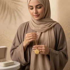 21K Gold Geometric Arfaj Star Flower Pendant - 8.43g - Sultan Gold - تعليقة زهرة العرفج النجمية ذهب عيار 21 - 8.43 غرام - ذهب السلطان