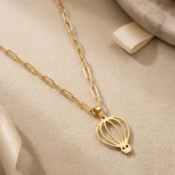 21K Gold Hot Air Balloon Charm Necklace - 1.38g - Sultan Gold - عقد منطاد ذهب عيار 21 - 1.38 غرام - ذهب السلطان
