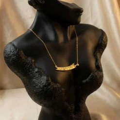 21K Traditional Arabian Janbiya Dagger Necklace - 10.09g - Sultan Gold - عقد خنجر تراثي جنبية ذهب عيار 21 - 10.09 غرام - ذهب السلطان