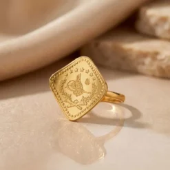 22K Heritage Leera Coin Ring - 5.48g - Sultan Gold - خاتم ليرة ذهب تراثي عيار 22 - 5.48 غرام - ذهب السلطان