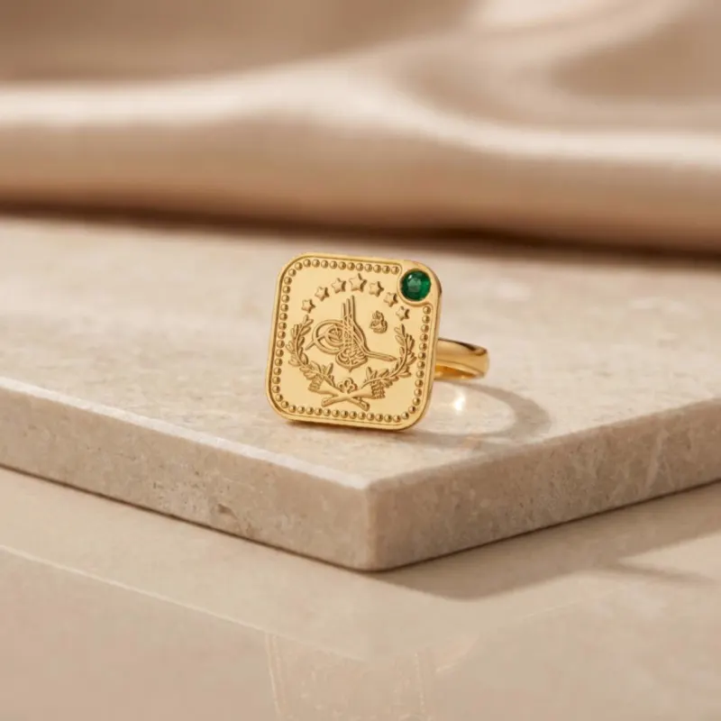 22K Heritage Leera Coin Ring - 9.56g - Sultan Gold - خاتم ليرة ذهب تراثي عيار 22 - 9.56 غرام - ذهب السلطان