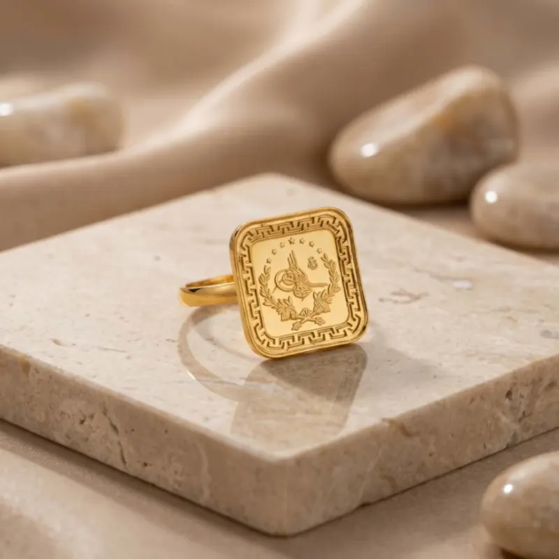 22K Heritage Leera Coin Ring - 9.85g - Sultan Gold - خاتم ليرة ذهب تراثي عيار 22 - 9.85 غرام - ذهب السلطان