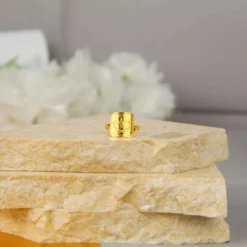 22K Heritage Square Quarter Lira Ring - 3.37g - Sultan Gold - خاتم ربع ليرة مربع ذهب عيار 22 - 3.37 غرام - ذهب السلطان