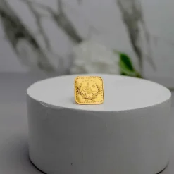 22K Heritage Square Lira Coin Ring - 9.4g - Sultan Gold - خاتم ليرة مربع ذهب عيار 22 - 9.4 غرام - ذهب السلطان