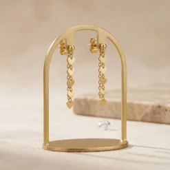 21K Gold Cascading Heart Drop Stud Earrings - 1.63g - Sultan Gold - أقراط قلوب نازلة ذهب عيار 21 - 1.63 غرام - ذهب السلطان