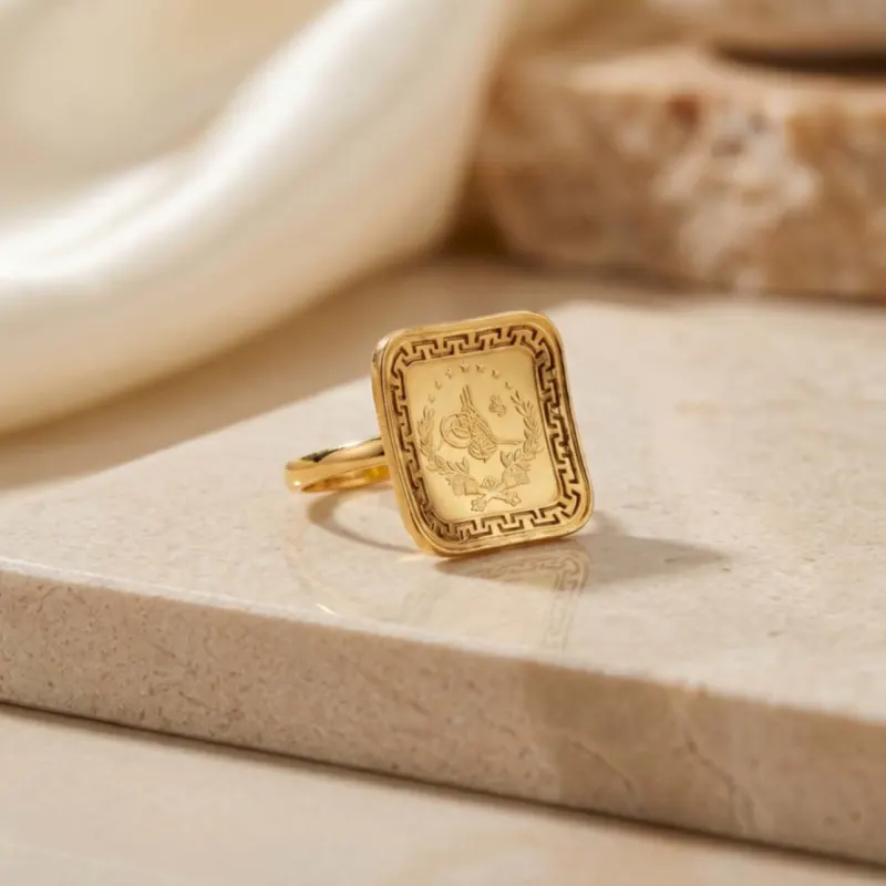 22K Heritage Leera Coin Ring - 9.85g - Sultan Gold - خاتم ليرة ذهب تراثي عيار 22 - 9.85 غرام - ذهب السلطان