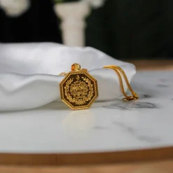 22K Heritage Octagonal Quarter Lira Pendant - 2.13g - Sultan Gold - تعليقة ربع ليرة مثمنة ذهب عيار 22 - 2.13 غرام - ذهب السلطان