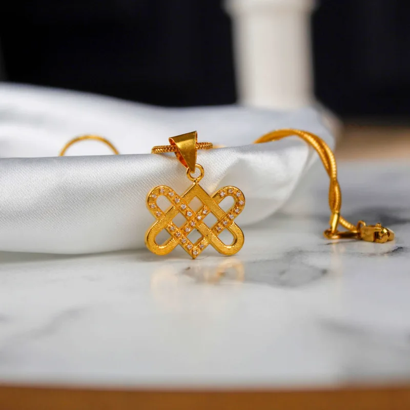 22K Gold Celtic Knot Eternity Pendant - 8.09g - Sultan Gold - تعليقة عقدة الخلود التراثية ذهب عيار 22 - 8.09 غرام - ذهب السلطان