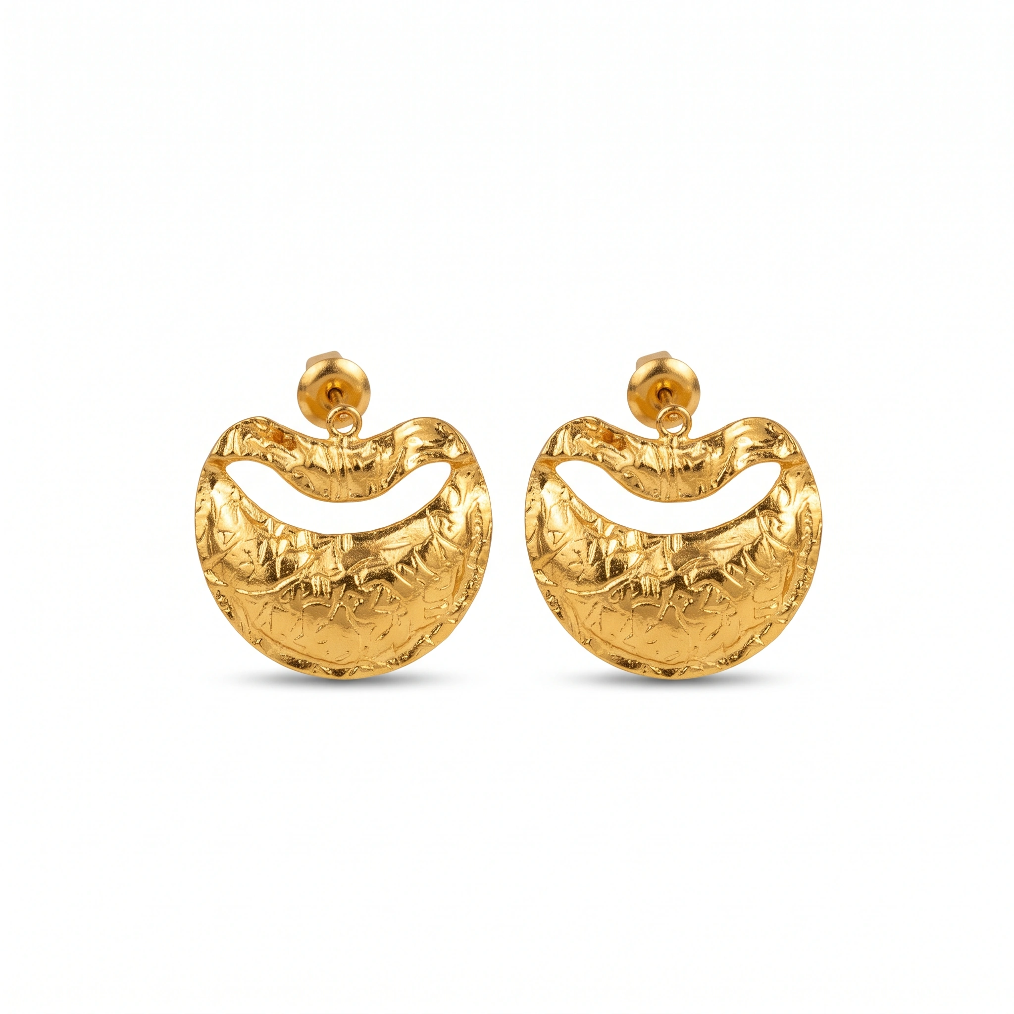21K Crescent Arc Statement Gold Necklace - 48.21g - Sultan Gold - عقد هلالي ذهب فاخر عيار 21 - 48.21 غرام - ذهب السلطان
