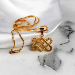 22K Gold Celtic Knot Eternity Pendant - 8.09g - Sultan Gold - تعليقة عقدة الخلود التراثية ذهب عيار 22 - 8.09 غرام - ذهب السلطان