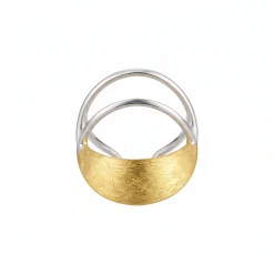 21K Two-Tone Double Crescent Moon Drop Earrings - 35.83g - Sultan Gold - أقراط هلال مزدوج لونين ذهب عيار 21 - 35.83 غرام - ذهب السلطان