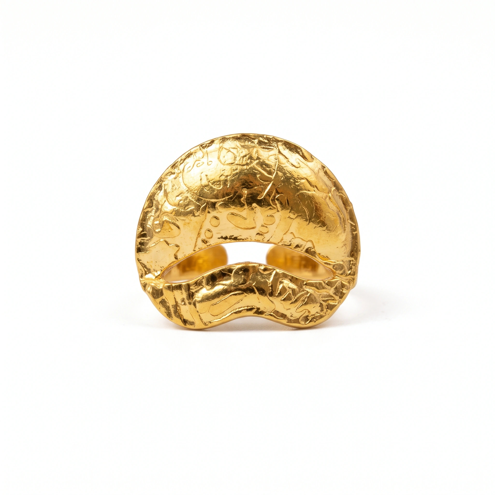 21K Crescent Arc Statement Gold Necklace - 48.21g - Sultan Gold - عقد هلالي ذهب فاخر عيار 21 - 48.21 غرام - ذهب السلطان