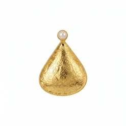 21K Pearl Radiance Gold Choker Necklace - 46.36g - Sultan Gold - طوق شوكر ذهب ولؤلؤ فاخر عيار 21 - 46.36 غرام - ذهب السلطان