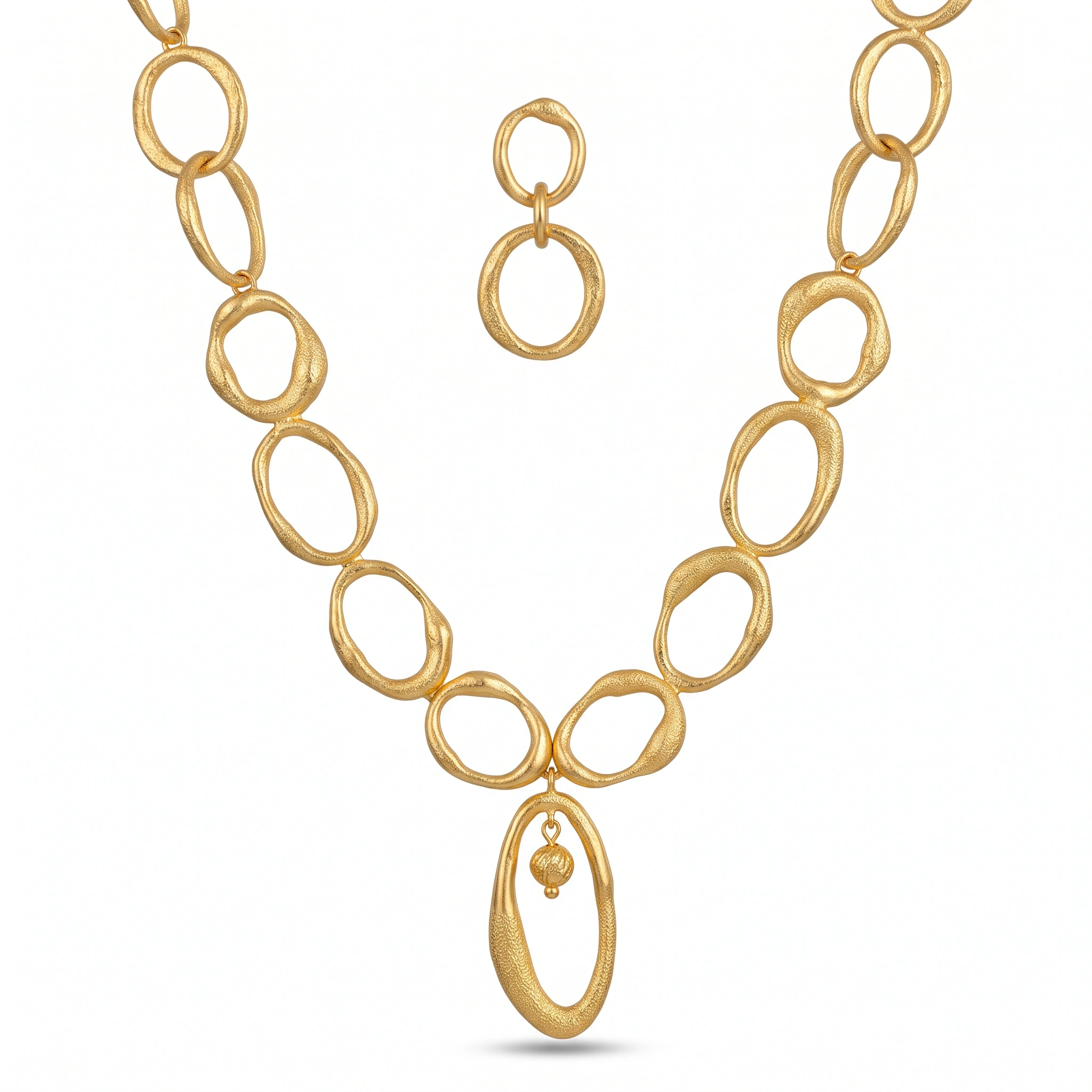 21K Oval Link Statement Gold Bracelet - 83.77g - Sultan Gold - سوار حلقات بيضاوية ذهب ملكي عيار 21 - 83.77 غرام - ذهب السلطان
