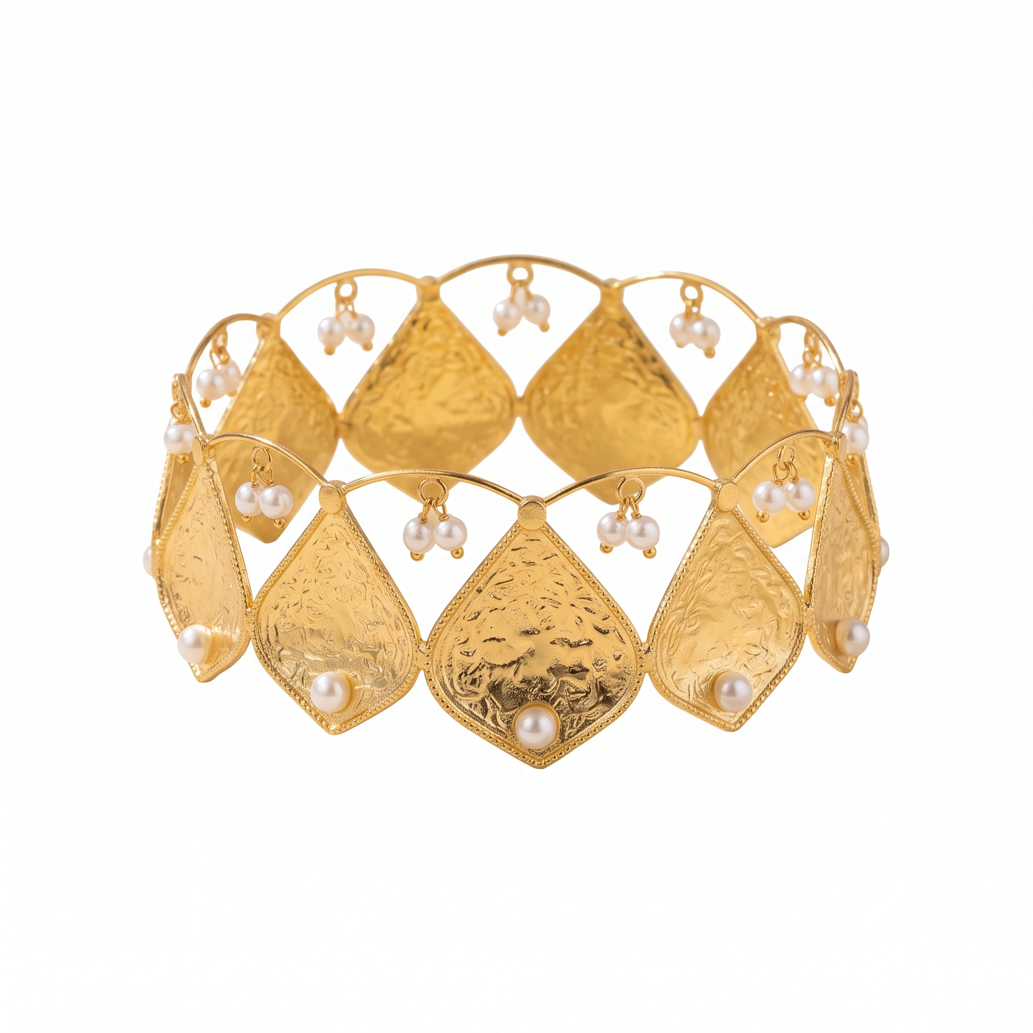 21K Pearl Radiance Royal Gold Ring - 45.48g - Sultan Gold - خاتم ذهب ملكي مرصع باللؤلؤ عيار 21 - 45.48 غرام - ذهب السلطان