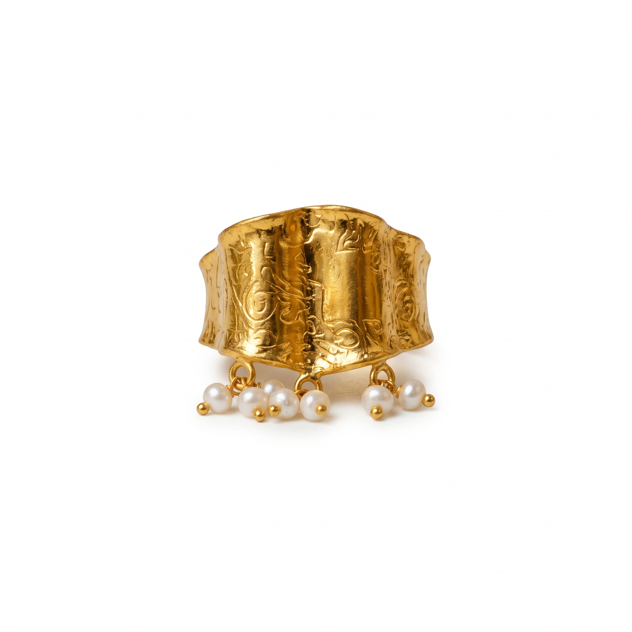 21K Pearl Radiance Gold Earrings - 71.18g - Sultan Gold - أقراط ذهب ولؤلؤ فاخرة عيار 21 - 71.18 غرام - ذهب السلطان