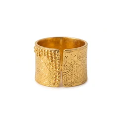 21K Wide Cutout Luxury Gold Cuff - 79.54g - Sultan Gold - سوار كف عريض ذهب ملكي عيار 21 - 79.54 غرام - ذهب السلطان