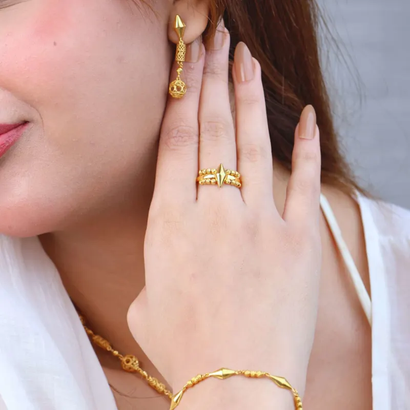 21K Luxury Indian-Inspired Gold Set - 38.67g - Image 2
