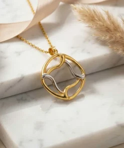 Alternative view of 21K Romantic Heart Pendant - 8.77g