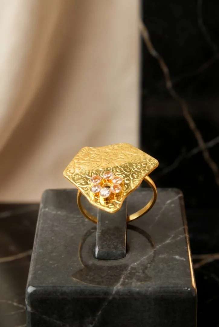 21K Handcrafted Luxury Ring - 3.29g - الصورة 2