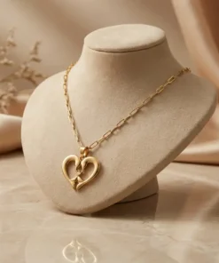 21K Romantic Heart Pendant - 2.99g