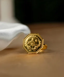 ⁦22K Ring 1/2  Lira - 5.43g⁩ - الصورة ⁦3⁩