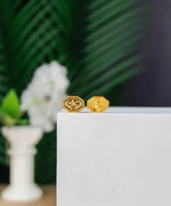 22K Earrings 1/4 Lira - 4.68g - Image 3