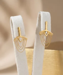 21K Handcrafted Luxury Earrings - 3.54g