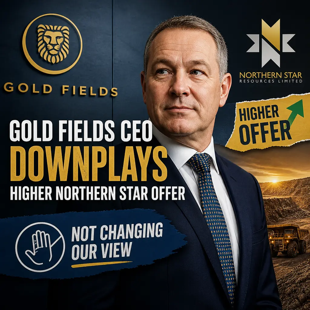Illustration of Gold Fields CEO Downplays Higher Northern Star Offer