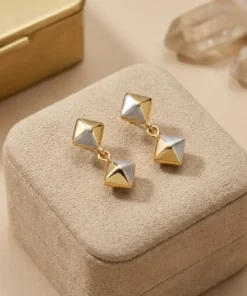 ⁦21K Handcrafted Luxury Earrings - 2.59g⁩ - الصورة ⁦3⁩