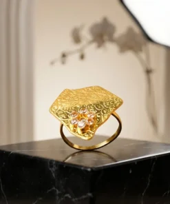 21K Handcrafted Luxury Ring - 3.29g