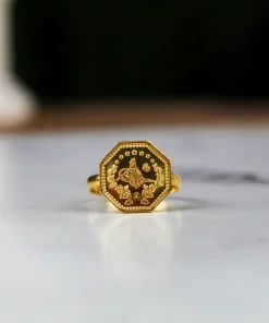 ⁦22K Ring 1/4 Lira - 3.45g⁩ - الصورة ⁦3⁩