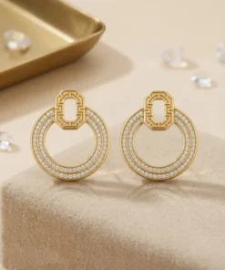 21K Handcrafted Luxury Earrings - 8.41g