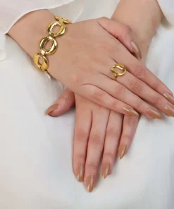 21K Oval Infinity Link Set - 63.53g - الصورة 3