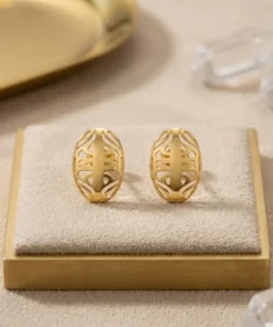 21K Handcrafted Luxury Earrings - 4.41g