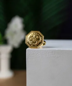 Alternative view of 22K Ring 1/2  Lira - 5.43g