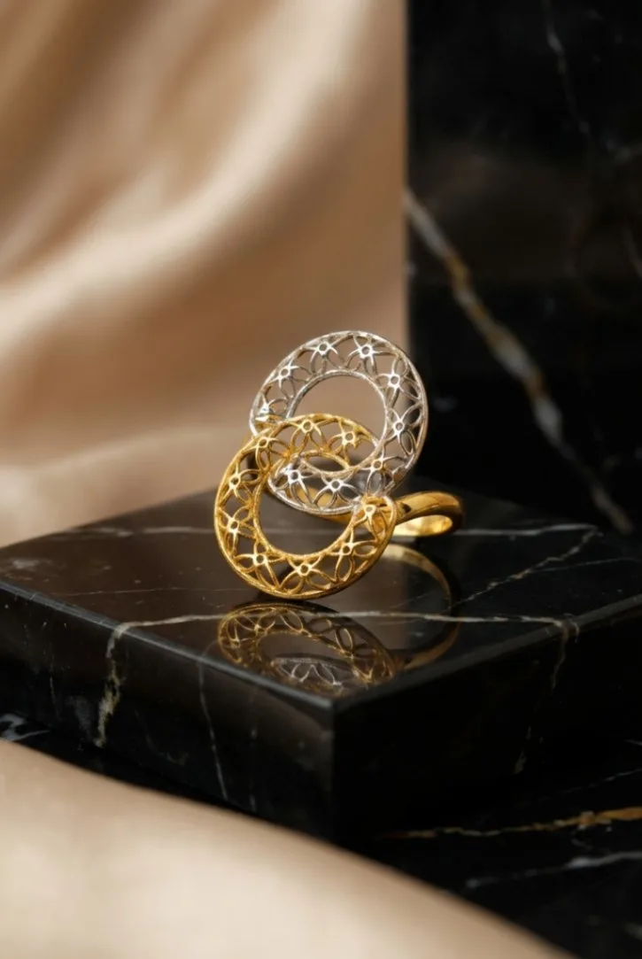 21K Handcrafted Luxury Ring - 4.44g - الصورة 2