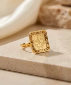 ⁦22K Heritage Leera Coin Ring - 9.85g⁩ - الصورة ⁦3⁩