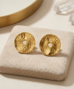 Alternative view of 21K Handcrafted Luxury Earrings - 5.39g
