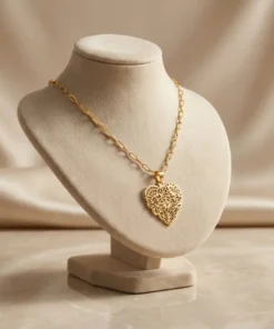 Alternative view of 21K Romantic Heart Pendant - 3.05g