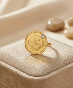 22K Heritage Leera Coin Ring - 9.61g